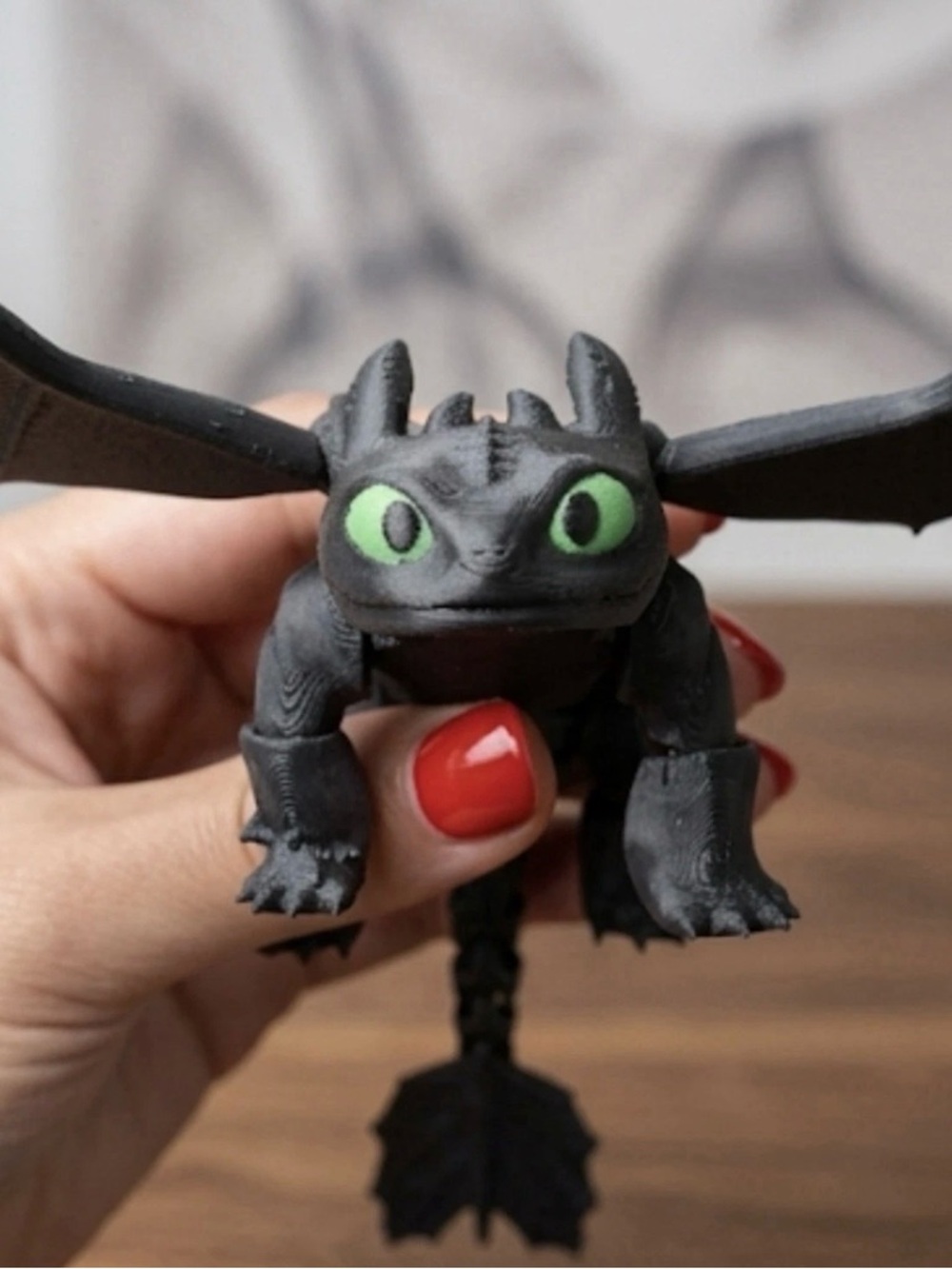 3D Printed Toothless Fidget Figurine